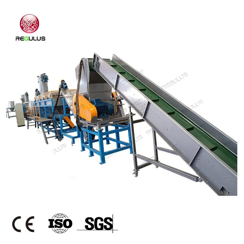 Plastic PE HDPE LDPE Films Bags Reusing Crushing Floating Washing Dewatering Drying Recycling Machine Line