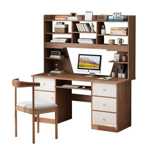 Modern Style Detachable Wooden <strong>Computer</strong> <strong>Desk</strong> with Bookcase Factory Direct <strong>Custom</strong> Size Extendable Feature - Product Image 5