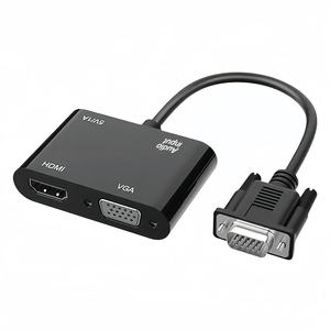 Alta calidad 1080P VGA a para HDMI Audio y Video Cable adaptador PVC Jacket 2in1 Mirror Display Converter con salida VGA