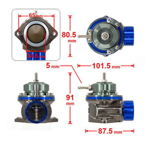 40MM yarış araba GReddy FV stil BOV şamandıra valfi kapalı darbe vana yüzer vana mavi alüminyum anodik oksidasyon - Product Image 3