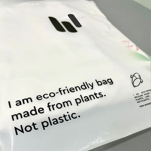 Borsa con cerniera compostabile trasparente satinata su misura borsa ecologica biodegradabile per imballaggio di abbigliamento biodegradabile con Logo - Product Image 2