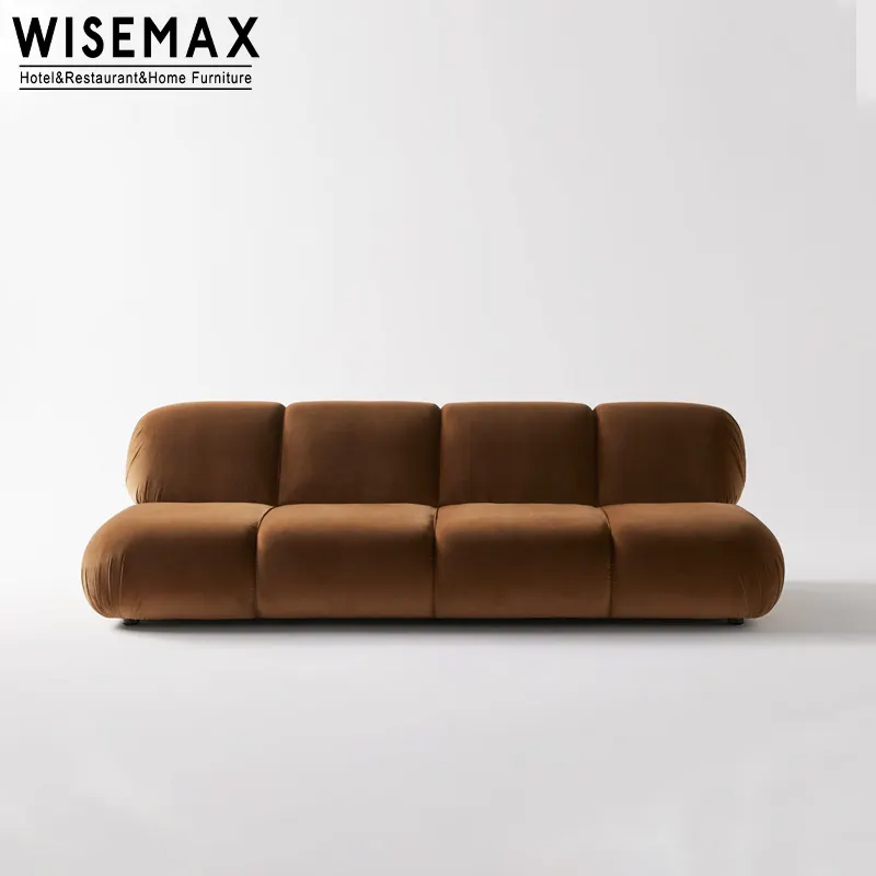 WISEMAX MUEBLES Sofá Seccional de tela blanca modular contemporáneo Sofá para sala de estar Muebles personalizados