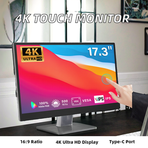 จอ17.3นิ้ว4K UHD แบบพกพาหน้าจอสัมผัส IPS พร้อมลำโพงคู่แบบ Type-c/hd แสดงผลแล็ปท็อป17.3นิ้วใหม่ - Product Image 3