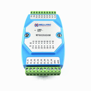 デジタル入出力モジュール絶縁8DI/8DO RS485 MODBUS RTU WP8028ADAM NPN - Product Image 1