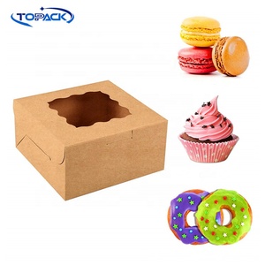 Tùy chỉnh dùng một lần thực phẩm Takeaway giấy tráng miệng hộp Giấy Bánh hộp bánh container với cửa sổ cho bánh bên đám cưới - Product Image 5