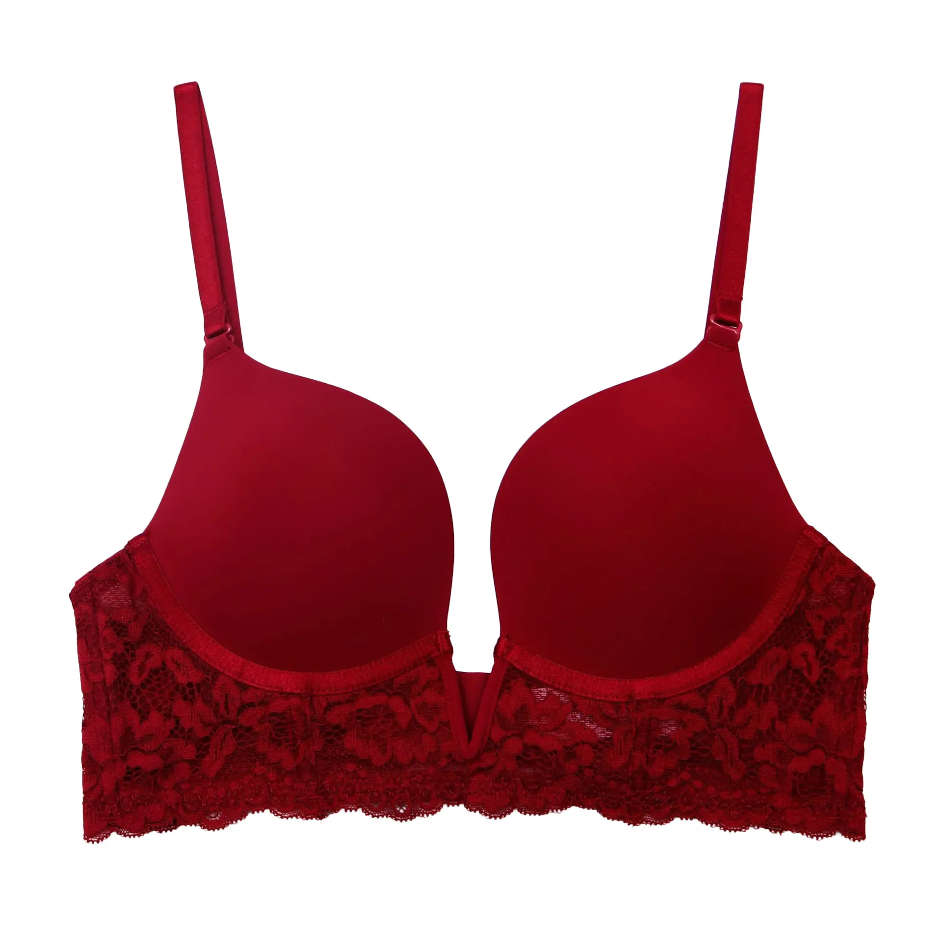 Low moq customized factory price Ready stock thin beautiful back small breast push up breasts sexy lace bra with large back