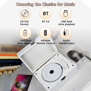 Reproductor de CD de música BT 5,0 portátil con altavoces HiFi Álbum de disco U Control remoto Diseño vintage-El mejor regalo de accesorios de audio y video - Product Image 4