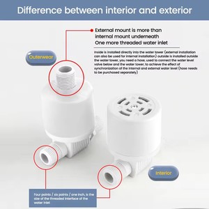 Van phao điều khiển mực nước tự động 1/2 inch, 3/4 inch, 1 inch, thiết bị điều khiển bổ sung nước tự động, van điều khiển bể nước, tháp nước, van phao - Product Image 3