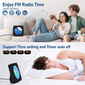 Reproductor de CD con Control remoto inalámbrico portátil, reproductor de CD BT personalizable para el hogar con altavoces, reproductor de Casette de CD de Radio recargable - Product Image 6
