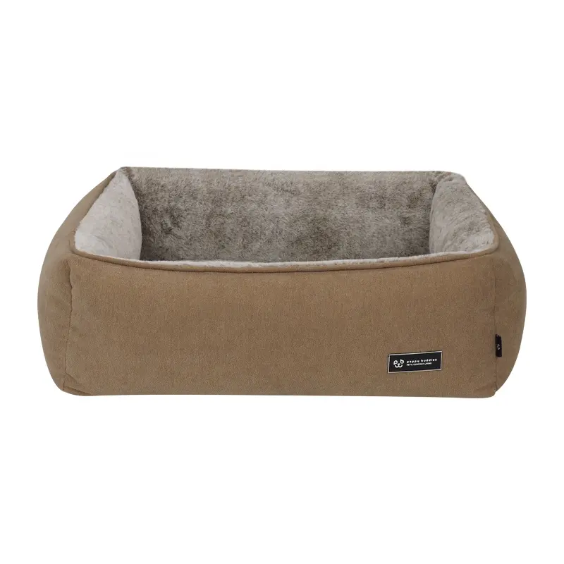 LS peppy amigos novo design de luxo função ortopédica espuma caixa de ovo de pelúcia cama do cão removível capa para o inverno