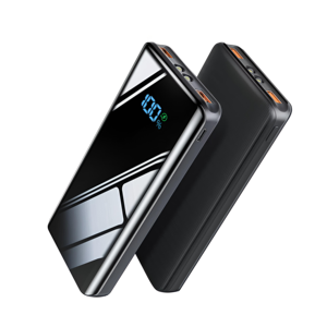 Banco de energía especular 15000mAh con linterna, paquete de batería externa de carga rápida de entrada/salida USB C para móviles Iphone/Android - Product Image 1