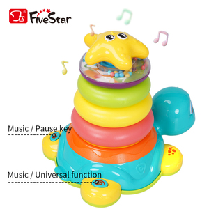 FiveStar Anime bebek tarama eğitim 3 in 1 çıngırak istifleme blok seti eğitici yürümeye başlayan öğrenme için çocuk oyuncakları yürüyüş - Product Image 3