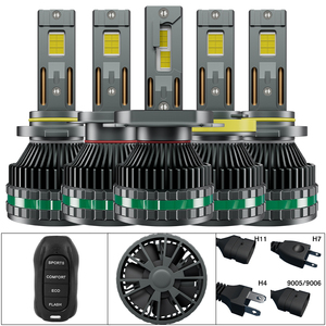 ไฟกระพริบ H4 K18ไฟหน้า LED พร้อมรีโมทคอนโทรลท่อทองแดงคู่ระบบไฟตัดหมอกรถยนต์สำหรับอุปกรณ์ตกแต่งรถยนต์ - Product Image 3