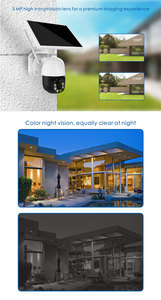 Cámara tipo bala Domo Solar inalámbrica de 3.0MP, resolución de 1080p, IP66, resistente al agua, aplicación V380Pro, Compatible, Sensor PTZ Ccd, WiFi 4G Solar - Product Image 6