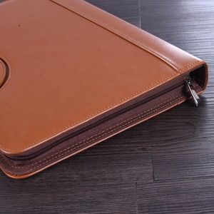 File <strong>Folder</strong> Customized Document Holder Zippered <strong>A4</strong> Multi-Function Manager <strong>Folder</strong> PU Leather Portfolio <strong>Folder</strong> <strong>with</strong> <strong>Notepad</strong> - Product Image 3