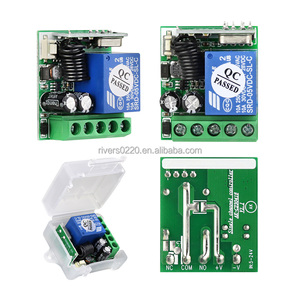 1 düğme ve 433 MHz DC 12 V ile evrensel RF uzaktan kumanda kapısı, garaj ve ışık için 1 kanal röle alıcı modülü - Product Image 6