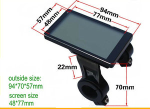 Panel de Control Manual M5 con pantalla LCD Vertical, interruptor y controlador BLDC 24v36v48v60v250w350w para bicicleta eléctrica, triciclo de montaña - Product Image 5