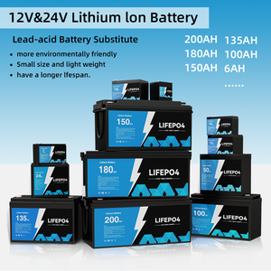 סוללת ליתיום 200ah סוללת lifepo4 12v 24v 48 בליעה סוללת ליתיום ליפוארי ליפו4 ליתיום 12v 200ah