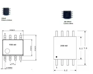 SOIC8 SOP8 a DIP8 EZ programador adaptador enchufe convertidor módulo 150mil 200mil - Product Image 5