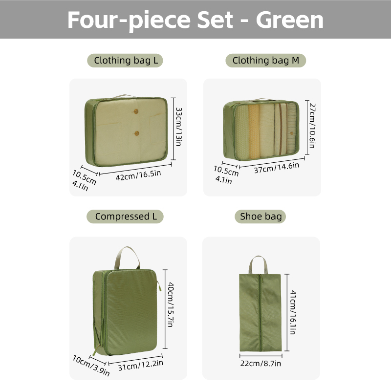 4 pièces/ensemble vert