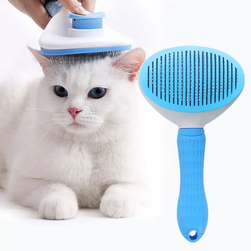 Pet Grooming Brush Auto Limpeza Automaticamente Dog Cat Slicker Brush Remover Dog Hairs Pet Comb