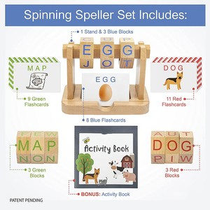 Tedarikçiler özel doğal ahşap arapça alfabe harfler kurulu çocuklar Montessori hareketli yazım okuma malzemesi öğretici oyuncaklar - Product Image 6