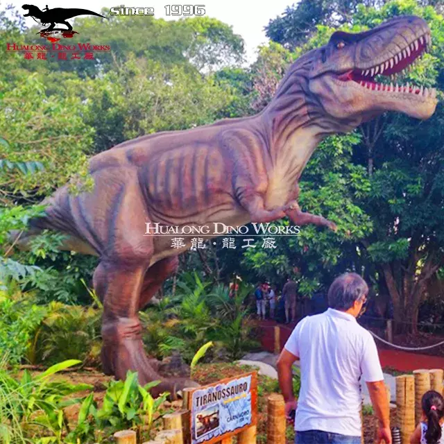 Jurassic world big size t rex dinosaur walking dino animatronic model per dinosaur park