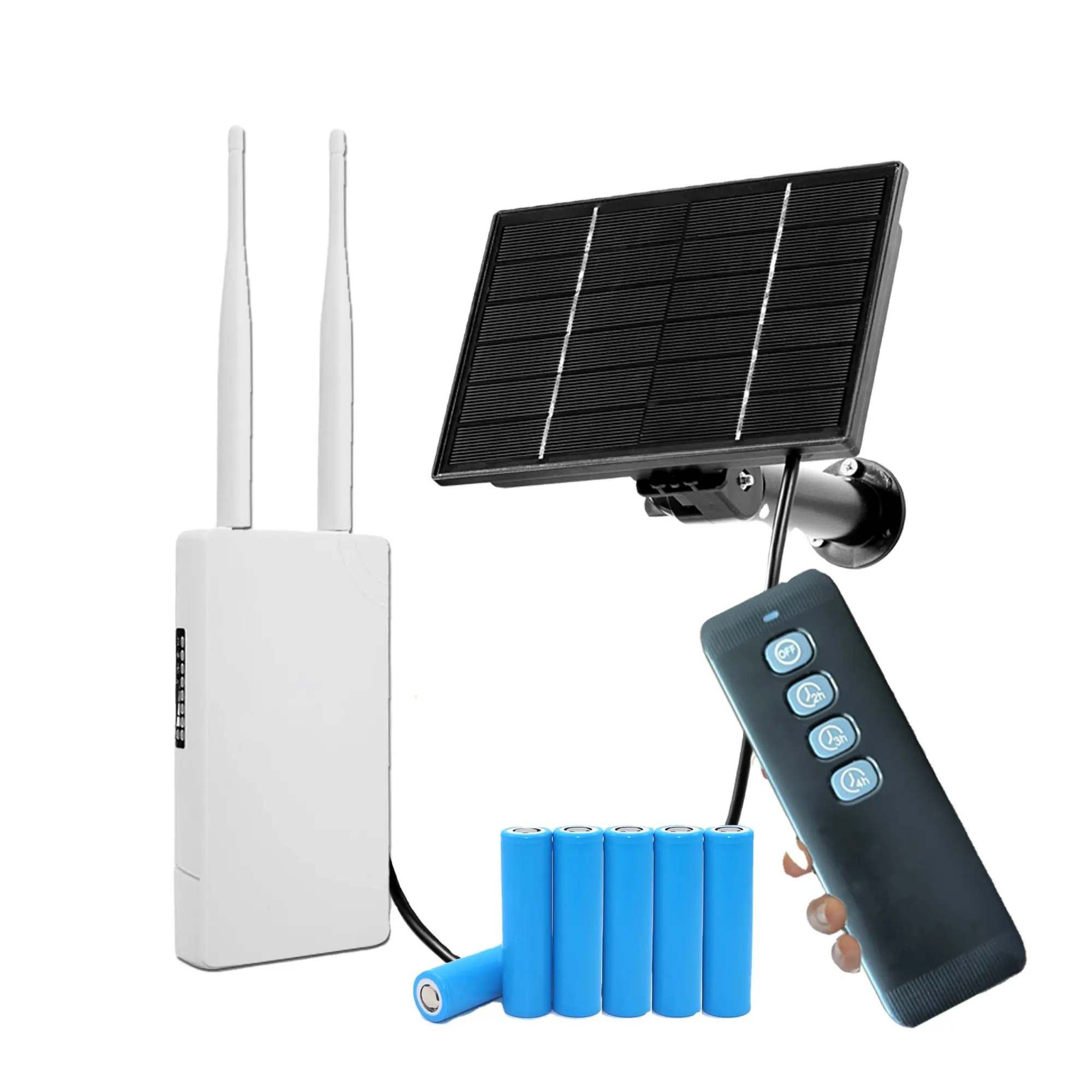 4G Router Wifi Wireless Outdoor 18650 Batterij Zonne-energie Gsm Sim-kaart 12V1A Voor Solar Ip Camera Home Security systeem Of Telefoon