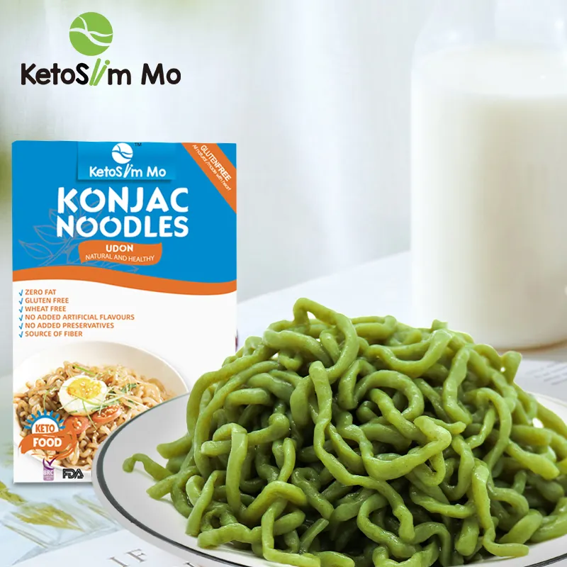 Extracto de Pasta de glucomanano, fideos instantáneos Konjac, fideos de espinaca