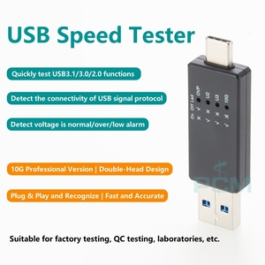 Tester di velocità USB USB-A tipo C strumento di controllo dei dati per USB2.0 USB3.0 USB3.1 5G 10G di tensione per ispezione QC Hub di laboratorio - Product Image 2