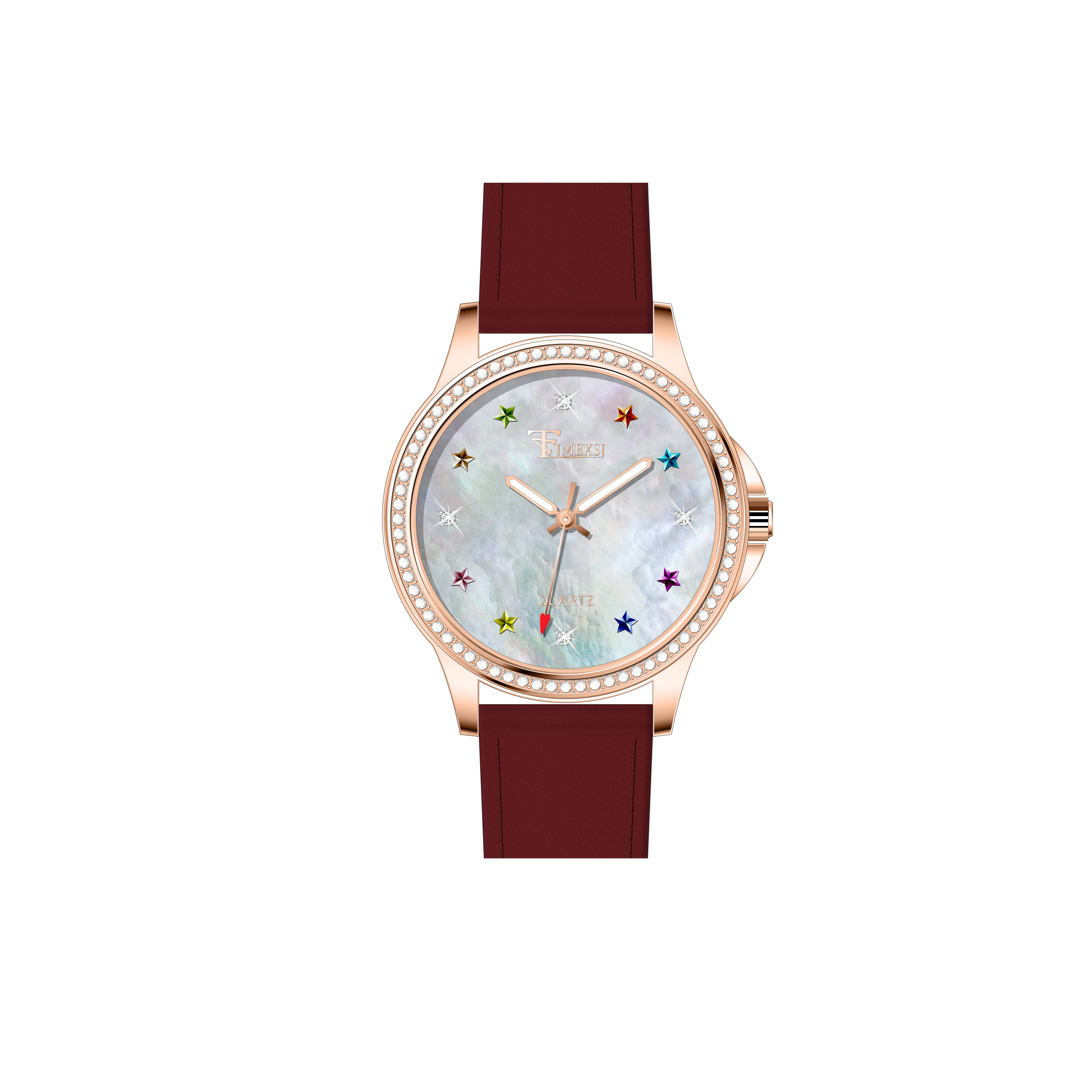 Rose Gold- Burgundy