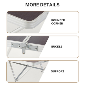 Homful gấp di động cắm trại bảng 6ft nhôm nhẹ dã ngoại cắm trại bảng - Product Image 5