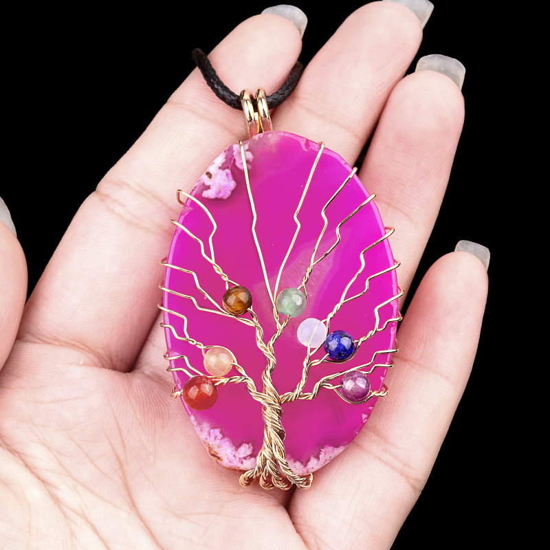 Agate de quartz rose