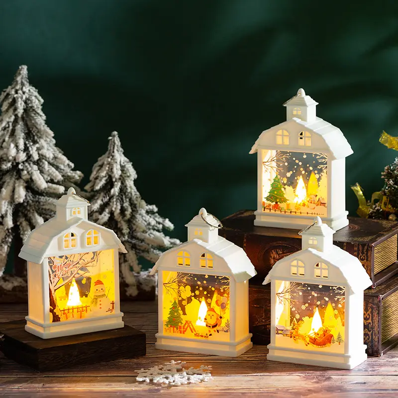 Luz LED de Noche Portátil Vintage, Luces de Navidad, Adorno Colgante para Árbol de Navidad, Luces de Navidad