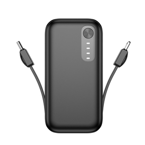 QC 3.0 Fast Charging 5000mAh Battery Charger with Built in 2 Cables <strong>Power</strong> <strong>Bank</strong> for Cell Phones - Product Image 1