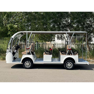 Light Green 4000W Electric Sightseeing <strong>Cart</strong> 11-14 Seats Spacious Sturdy For Scenic Spot Tour & Park Leisure Rides - Product Image 2