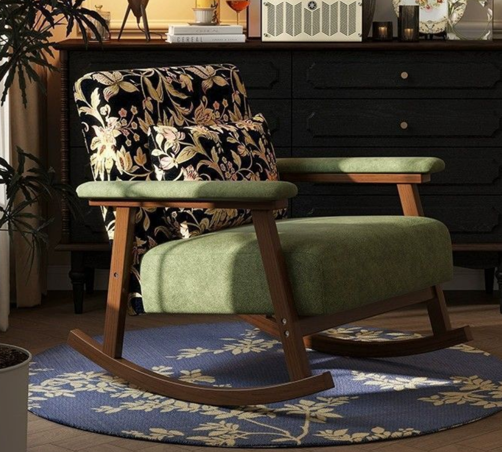 Prosperous printed flannelette /* Green chenille