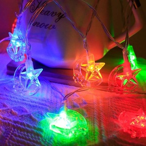 โคมไฟ LED สำหรับตกแต่งสไตล์มุสลิมตะวันออกกลางโคมไฟตกแต่งบรรยากาศแบบสายดวงดาวดวงจันทร์ในเทศกาลสำหรับใช้กลางแจ้ง - Product Image 4