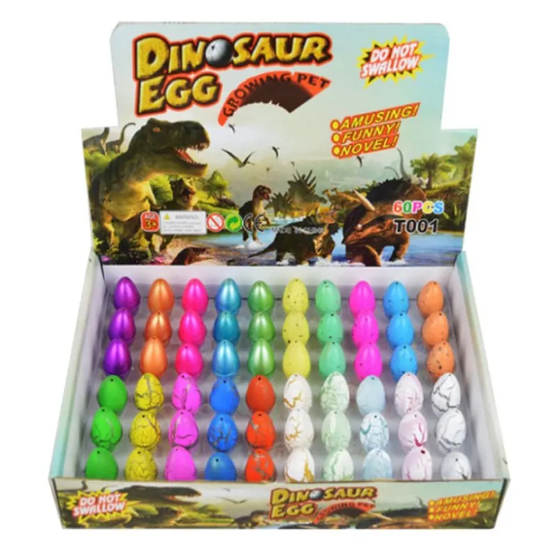 60 pcs/बॉक्स नवीनता जादू सेने बढ़ रही डायनासोर खिलौने पानी विस्तार बढ़ रही अंडा खिलौने डायनासोर अंडे