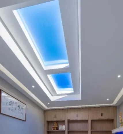 600*600mm techo tragaluz iluminación nube Led Wifi aplicación nube Panel luces inteligente Oficina hogar Artificial Virtual azul cielo blanco