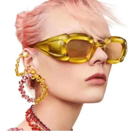Nuevas gafas de sol cuadradas vintage de diseñador de marca de lujo, gafas de sol a todo color caramelo, gafas de sol cuadradas UV400 de color fresco