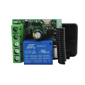 433 MHz Drahtloser Fernbedienung schalter DC 12V 10A 1CH Relais 433 MHz Empfänger modul Für 1527 Lerncode Sender fernbedienung - Product Image 1