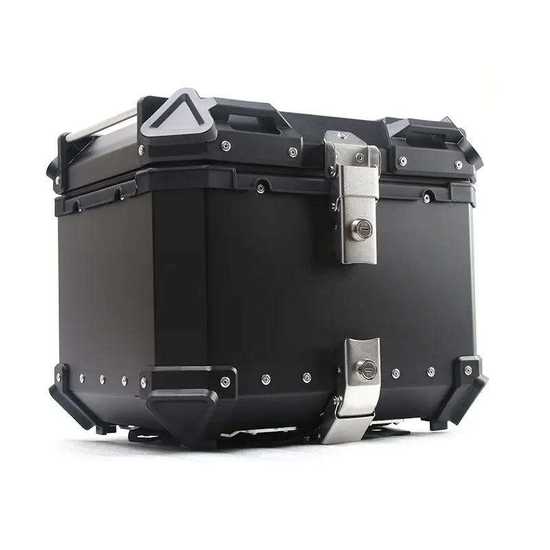 Caja de Herramientas de aluminio para equipaje trasero de motocicleta, accesorio Universal RTS 45L, a prueba de agua, con cerradura de llave para casco