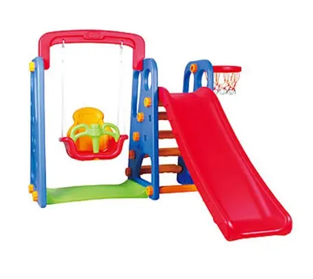 Chuyên Nghiệp Chất Lượng Cao Trong Nhà Kids 3 Trong 1 Slide Nhựa Và Swing Đồ Chơi Cho Vườn