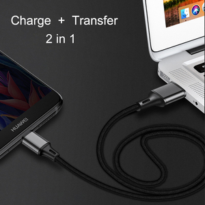 3A USB A C kablo 2m 3m tip-c naylon örgülü iphone hızlı şarj veri tipi c Android için kablo cep cep telefonu - Product Image 2