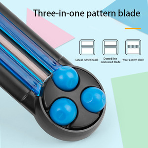 Máy cắt giấy thủ công ba trong một cho các đường lượn sóng chấm thẳng cho các tác phẩm nghệ thuật làm bằng tay - Product Image 4