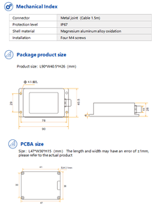 傾斜角センサーBWK220低コスト電圧出力デュアル軸傾斜角センサー - Product Image 4