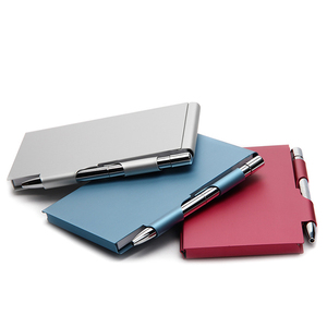 <strong>Custom</strong> Metal Pocket Aluminum Notebook Journal Refillable <strong>Paper</strong> Flip <strong>Notepad</strong> <strong>Mini</strong> <strong>Notepad</strong> Holder Travel <strong>Notepad</strong> with Pen Holder - Product Image 6