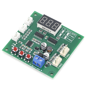 12V24V48V双方向熱放散PWM4線式ファン温度コントローラー温度速度表示停止アラームボード - Product Image 3