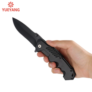 Yueyang tùy chỉnh 3Cr13 thép không gỉ gấp Pocket dao quá trình oxy hóa nhôm xử lý bán buôn Survival chiến thuật DIY OEM hỗ trợ - Product Image 5